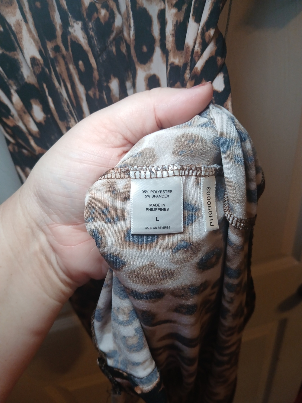 New York & Company Leopard-Print Mini Dress in Brown and Black - Picture 4 of 5